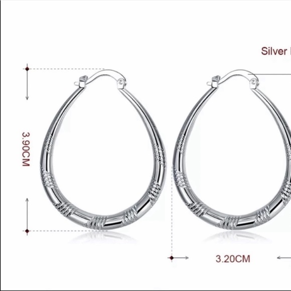 NEW 925 STERLING SILVER HOOP EARRINGS - Picture 4 of 6